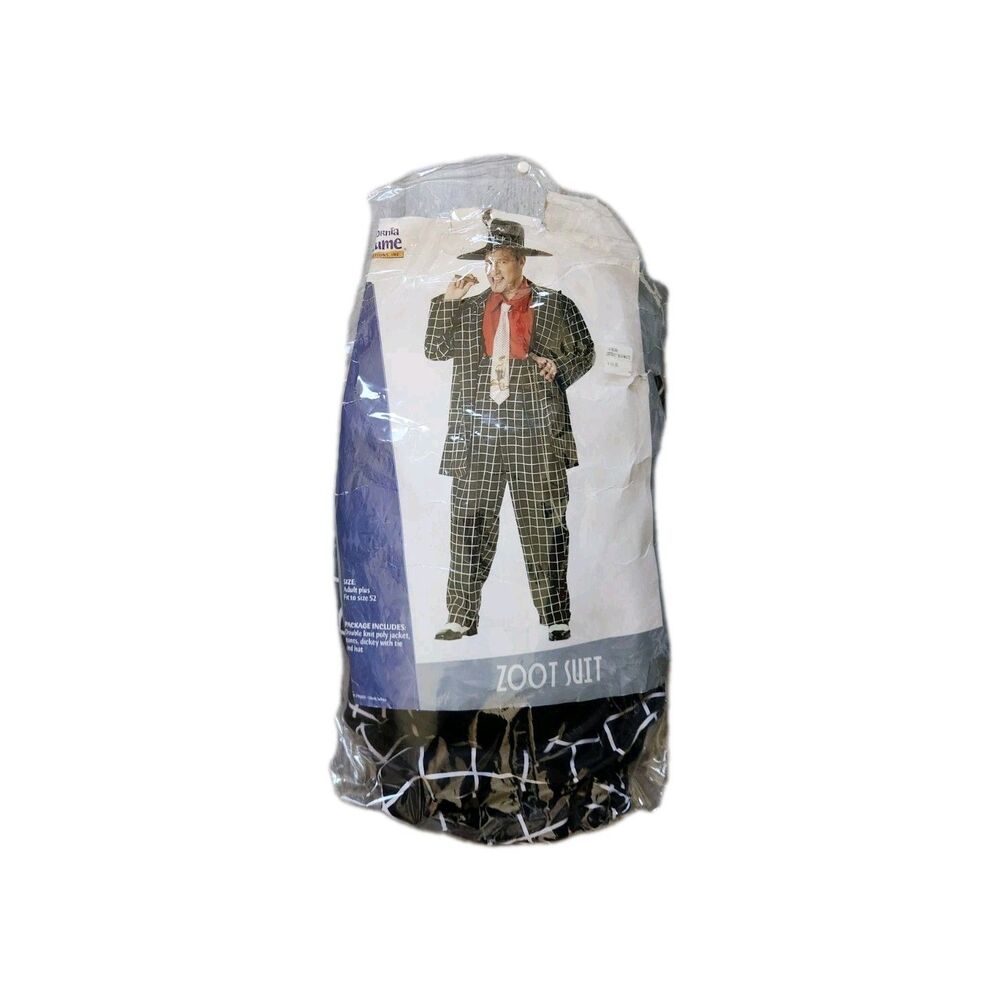 California Costume Collections Zoot Suit Gangster Adult Plus Size 52 INCOMPLETE